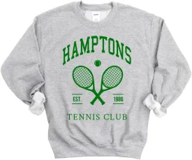 Adult Hamptons Men's Tennis Club Relaxed Sweatshirt, Vintage Lightweight Tennis Apparel