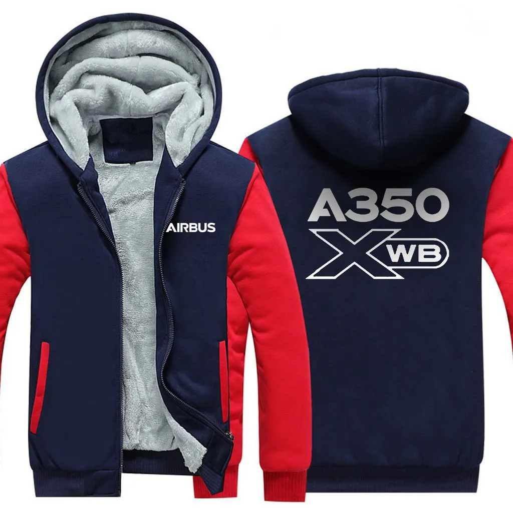 AIRBUS A350 XWB WINTER THICK ZIP SWEATSHIRTS