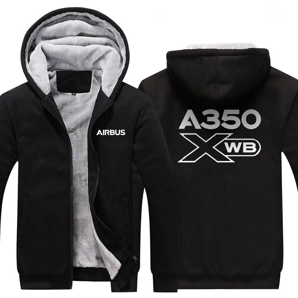 AIRBUS A350 XWB WINTER THICK ZIP SWEATSHIRTS