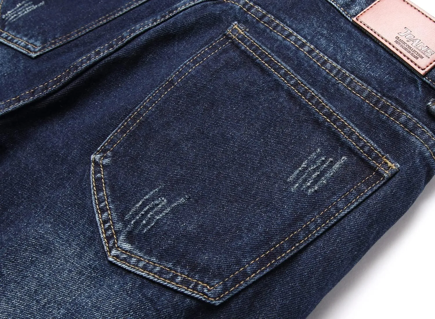 AITITIA Men's Ripped Regular Fit Jeans