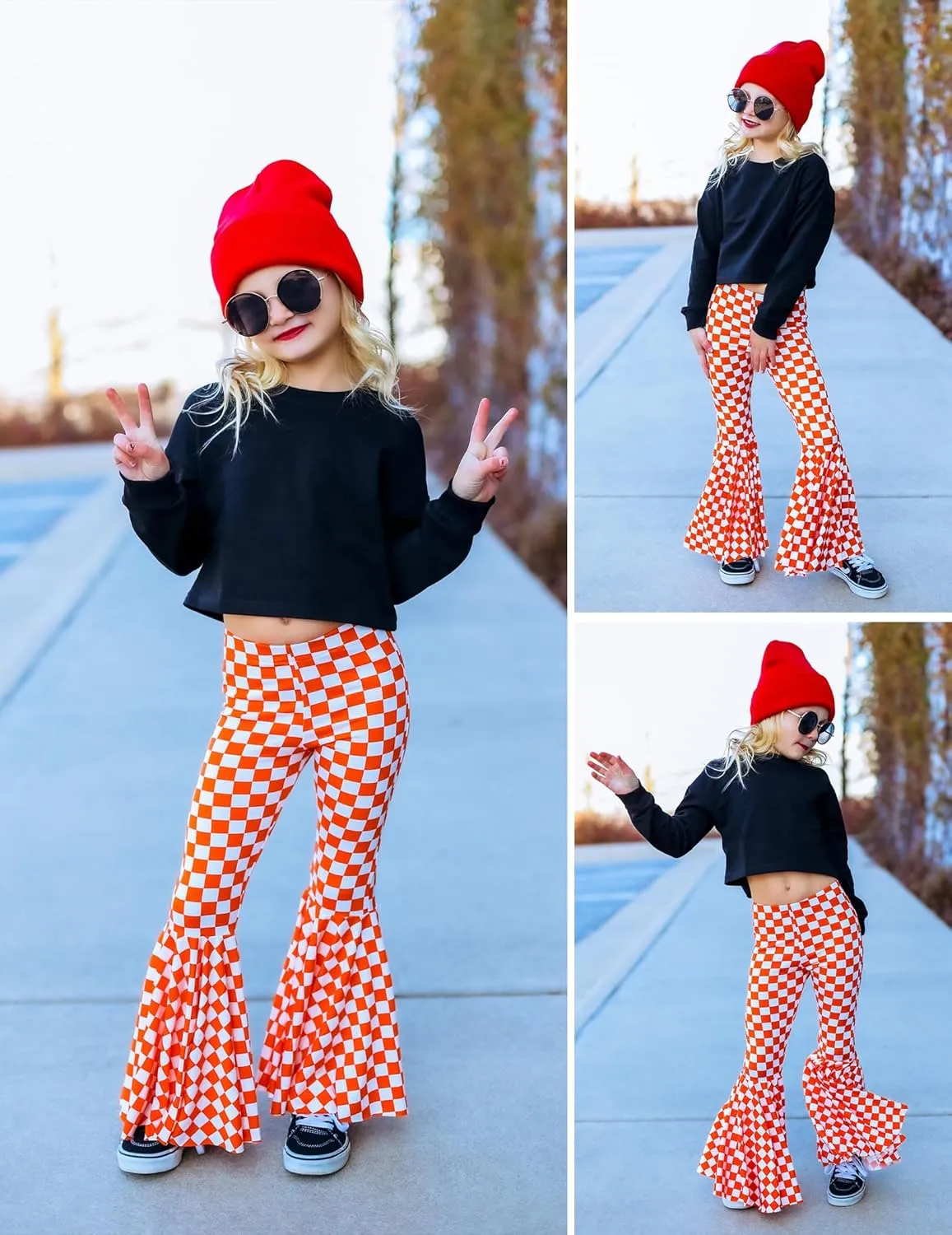 Arshiner Girls Crop Tops Kids Long Sleeve Pullover Sweatshirts Girls Cropped Crewneck Sweatshirt for 5-14 Years Teen Girl
