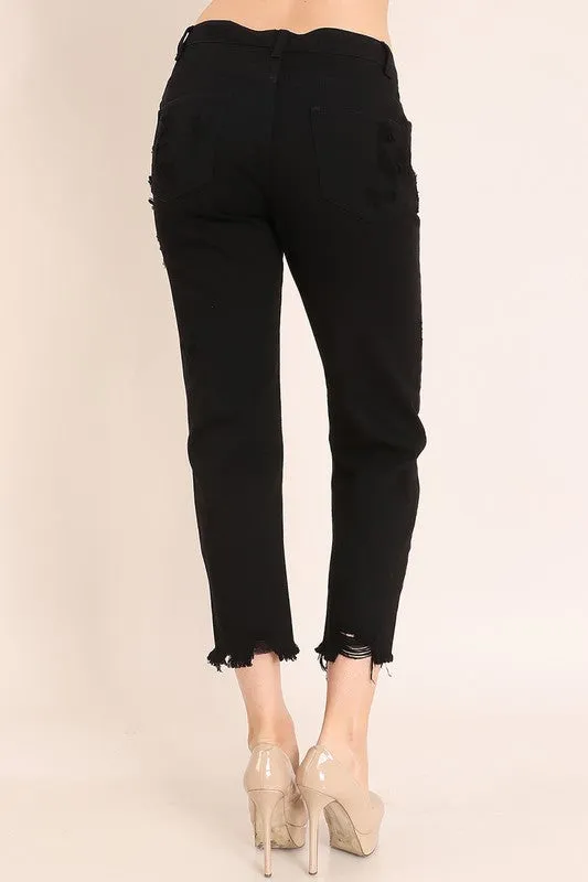 Black Distressed Jeans