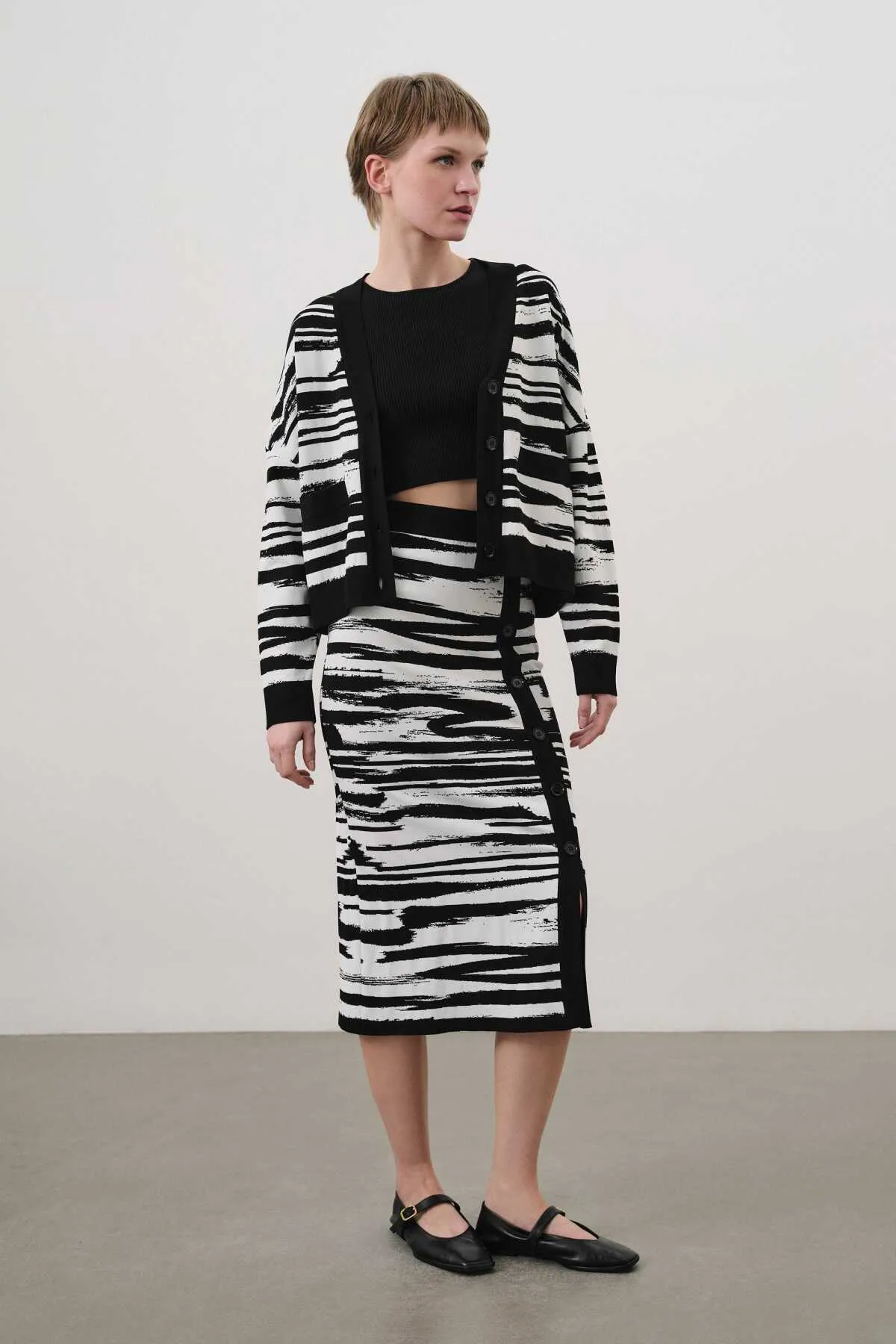 Black Ecru Skirt