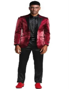 Burgundy Tuxedo - Maroon Burgundy Color - Shiny Tuxedo - Shiny Suit With Black Pants And Matching Bowtie Burgundy Burgundy Tuxedo - Maroon Burgundy Color - Shiny Tuxedo - Shiny Suit With Black Pants And Matching Bowtie Burgundy