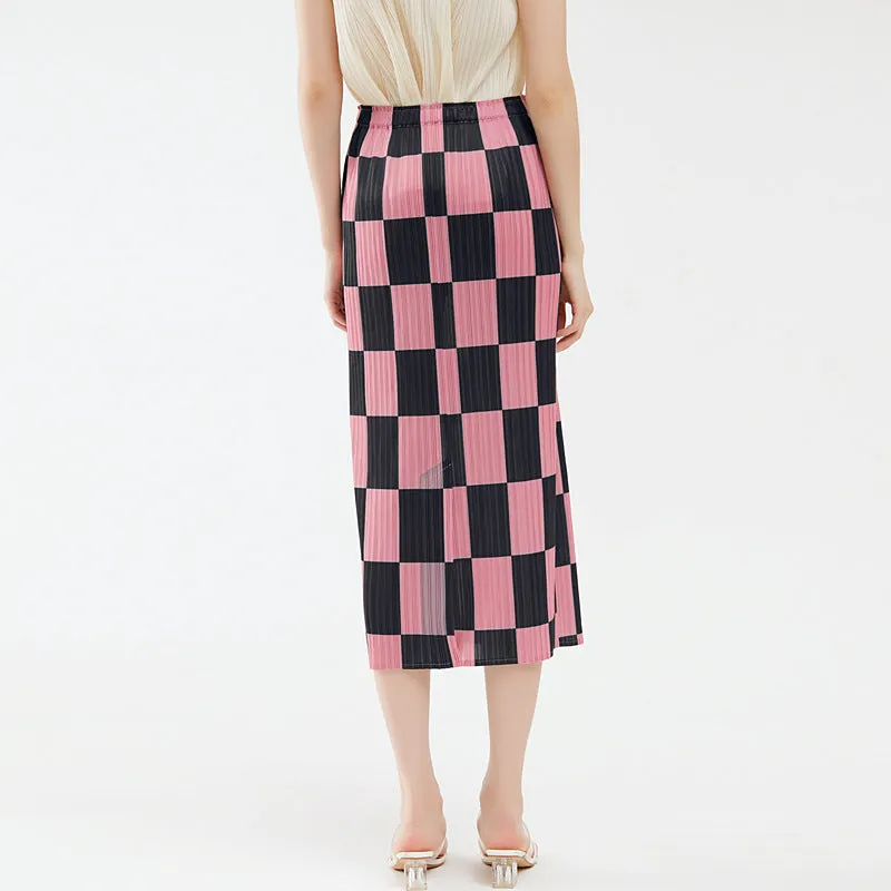 Checkerboard Hip Skirt