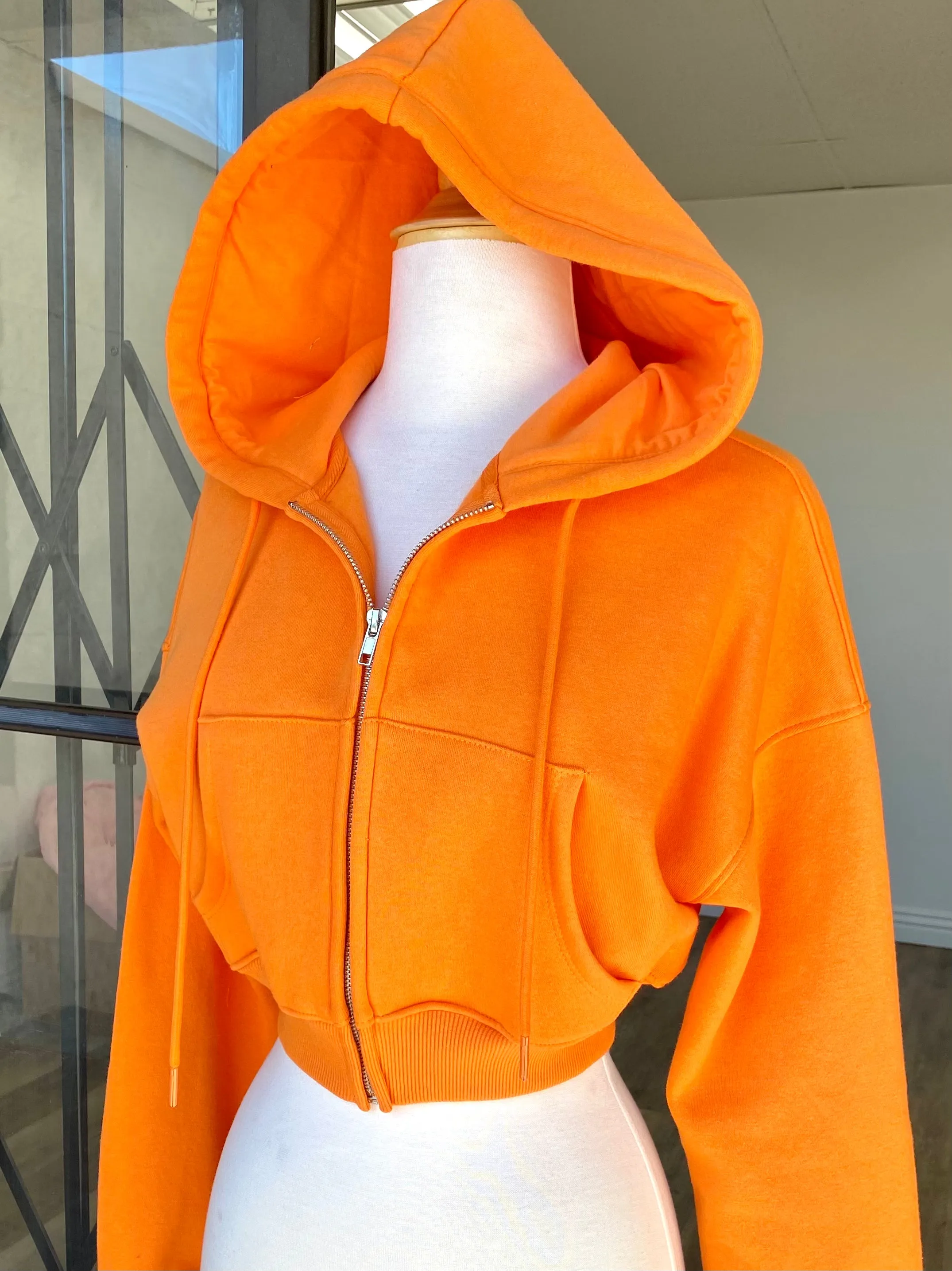 Chilli Zip Up (Bright Orange)