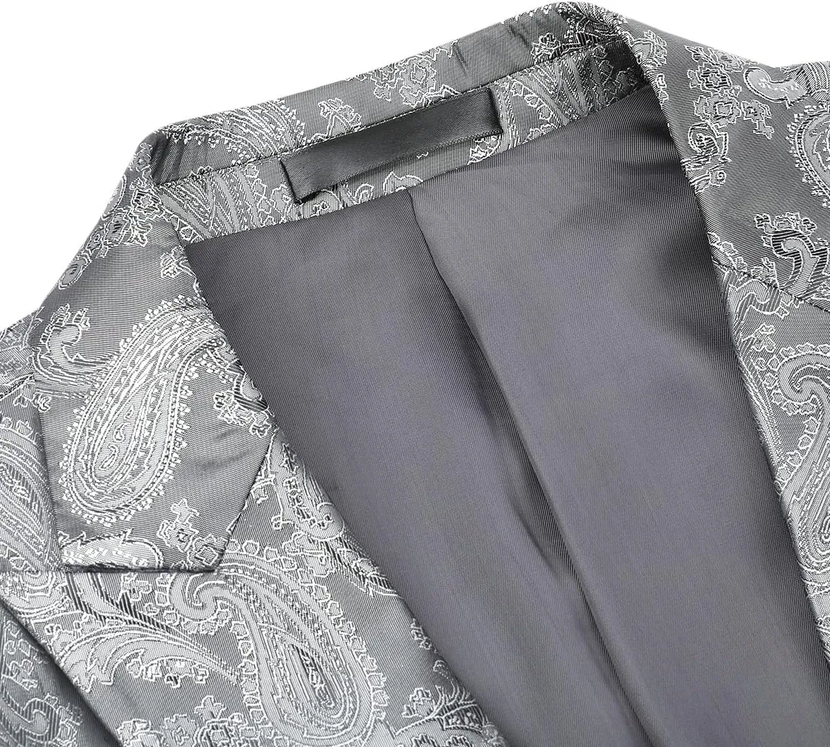 Cloudstyle Mens Slim Fit Paisley Suit Single Breasted Party Suit Jacket 1 Button Sport Coat