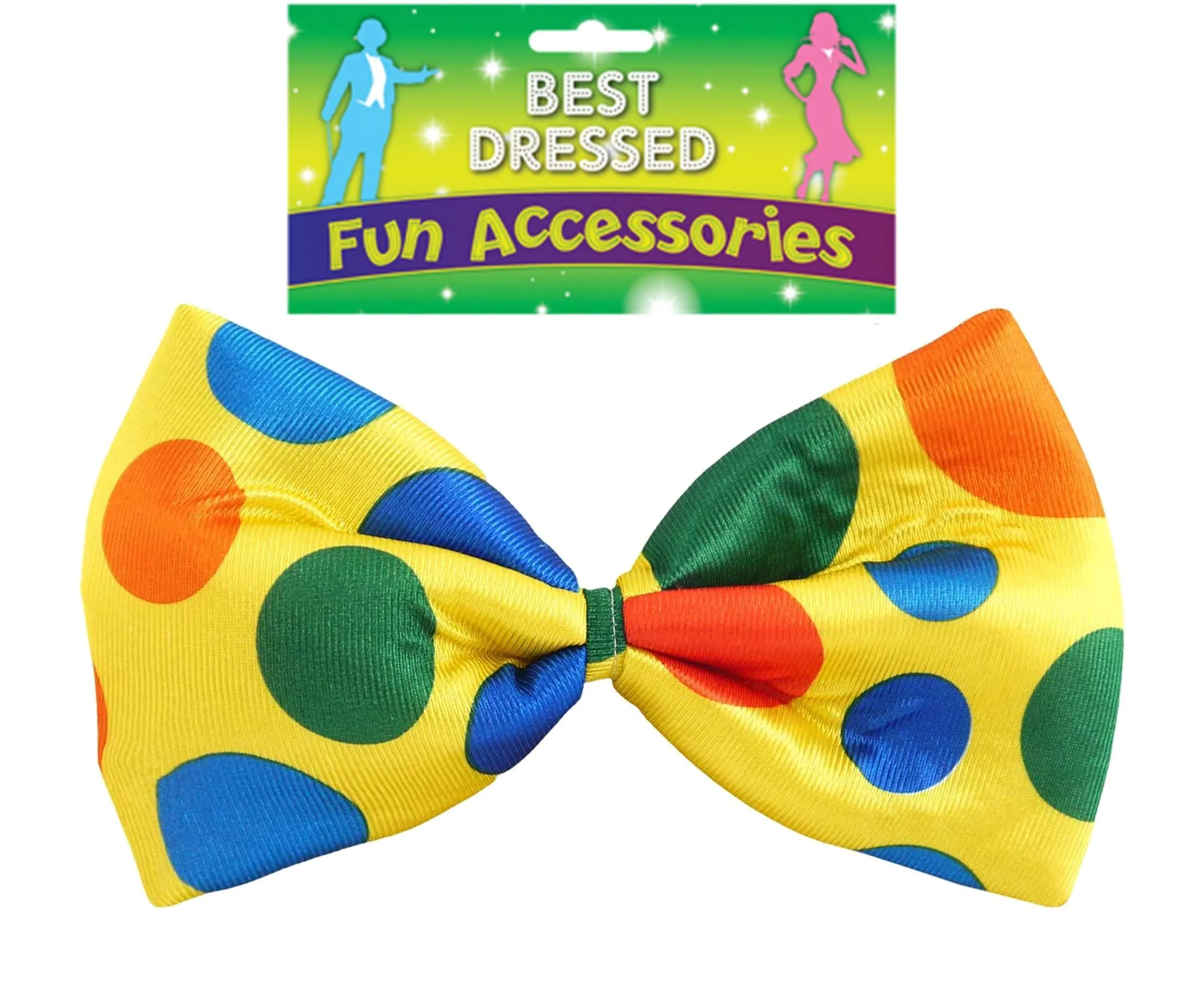 Clown Bow Tie 24 cm Circus Joker Polka Dot Unisex Halloween Fancy Dress Party Costume