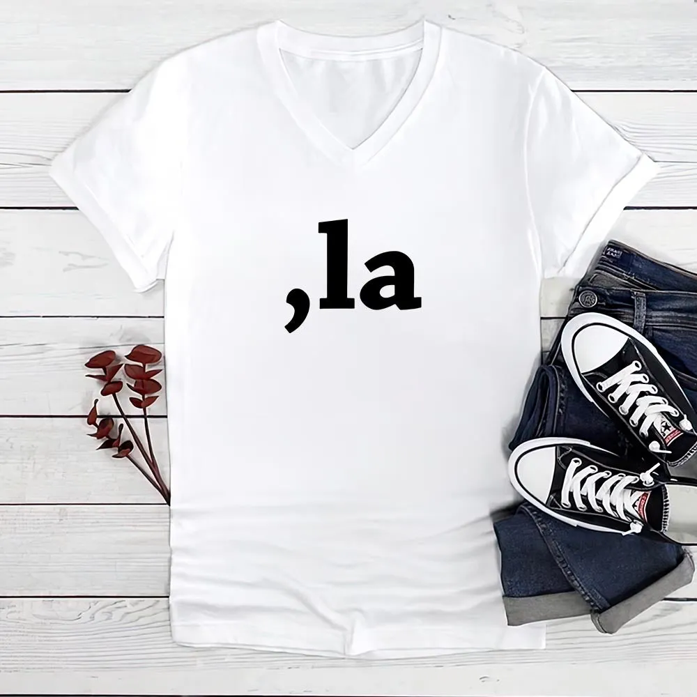 Comma la Women's V-neck T-shirt TSVW653