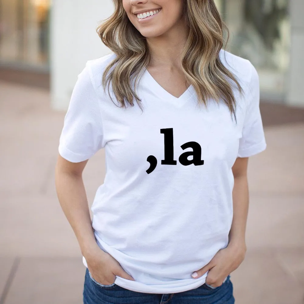 Comma la Women's V-neck T-shirt TSVW653
