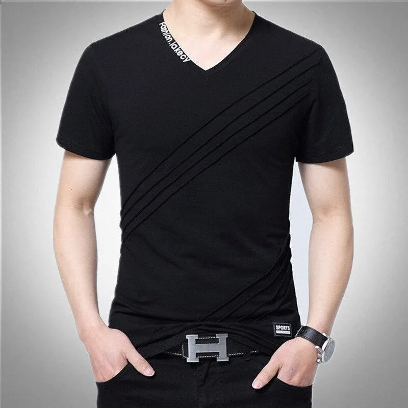 Cool Summer V-Neck T-shirt 5XL