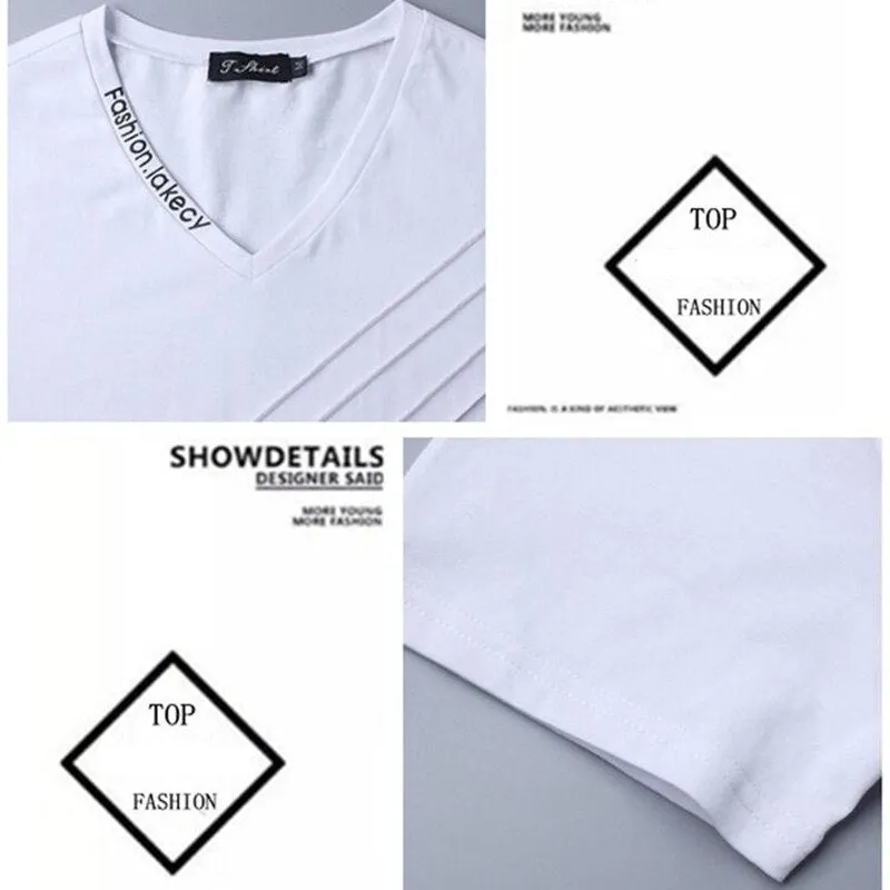 Cool Summer V-Neck T-shirt 5XL