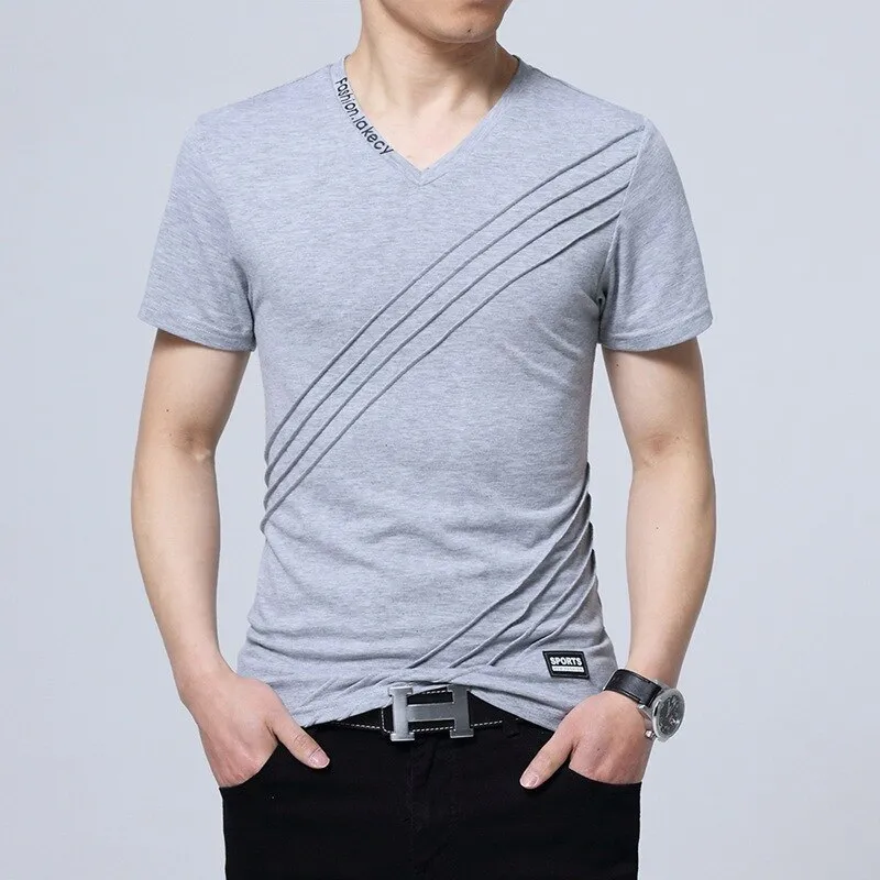 Cool Summer V-Neck T-shirt 5XL