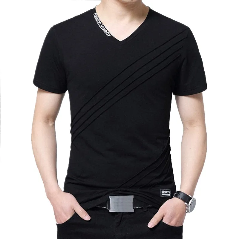 Cool Summer V-Neck T-shirt 5XL