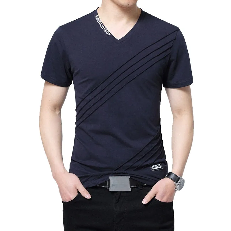 Cool Summer V-Neck T-shirt 5XL