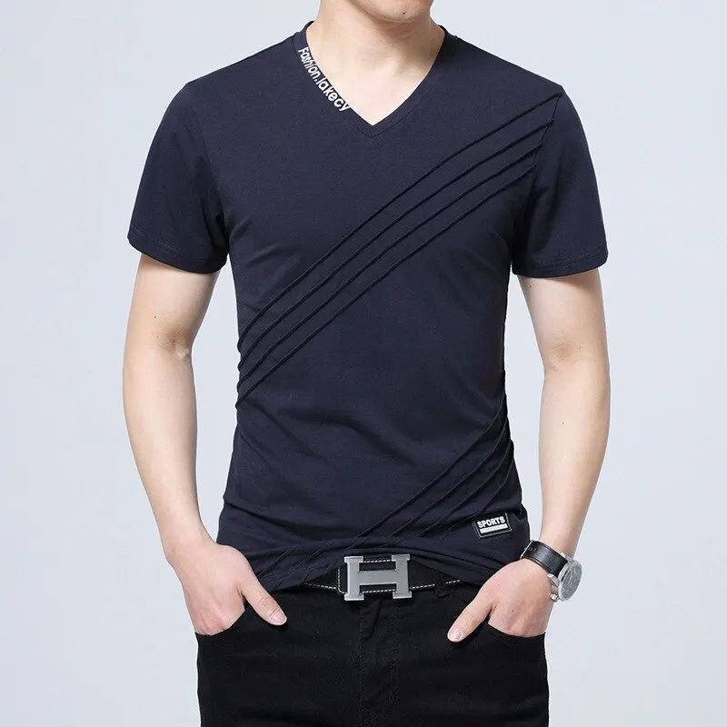 Cool Summer V-Neck T-shirt 5XL