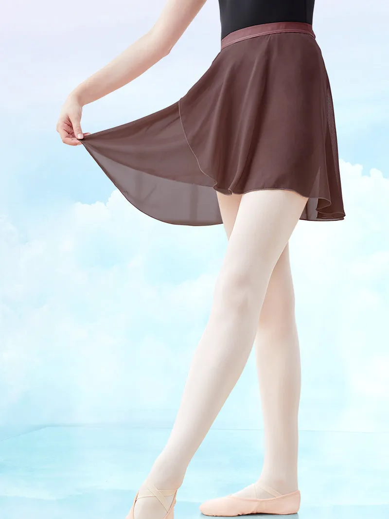Dance Training Clothes Chiffon Skirt One-piece Hip-Covering Apron Lace-up Short Skirt