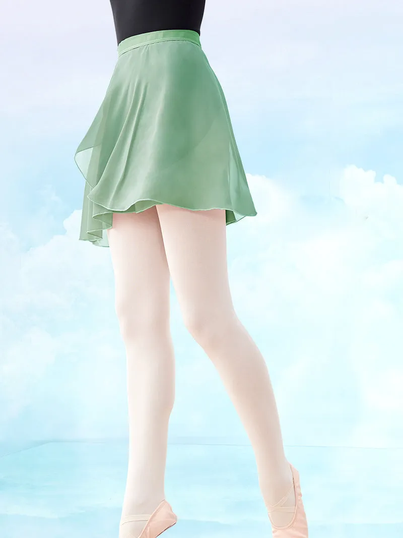 Dance Training Clothes Chiffon Skirt One-piece Hip-Covering Apron Lace-up Short Skirt