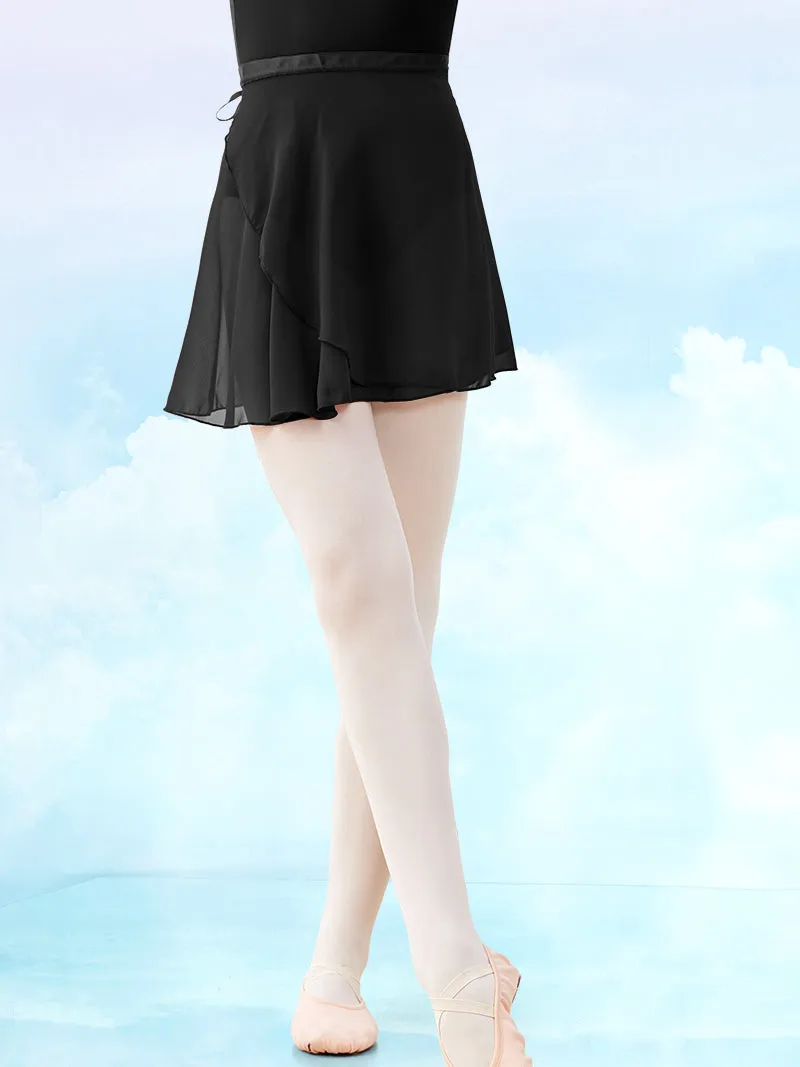 Dance Training Clothes Chiffon Skirt One-piece Hip-Covering Apron Lace-up Short Skirt