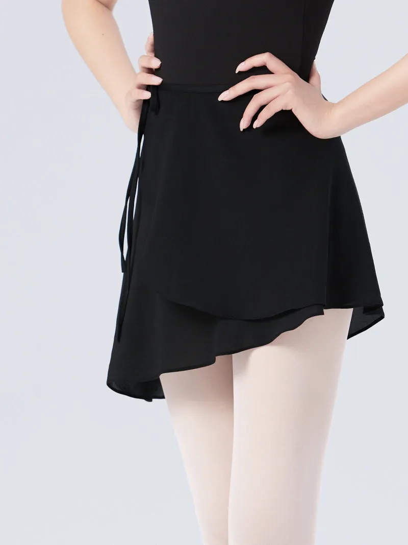 Dance Training Clothes Chiffon Skirt One-piece Hip-Covering Apron Lace-up Short Skirt
