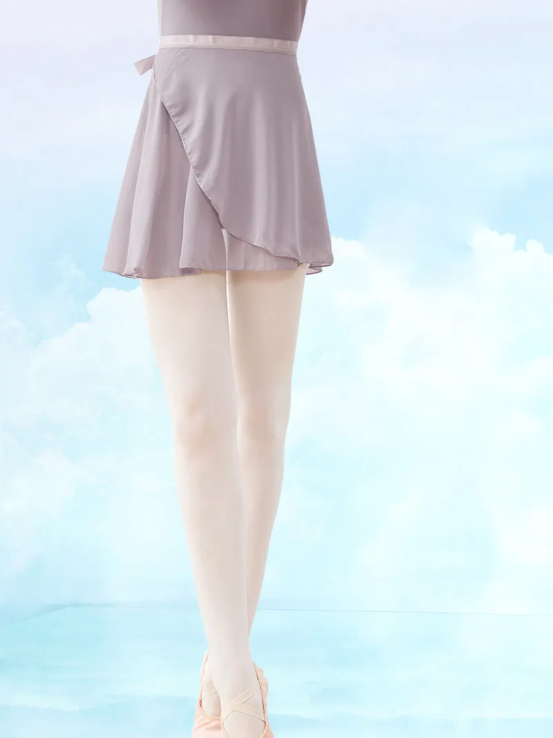 Dance Training Clothes Chiffon Skirt One-piece Hip-Covering Apron Lace-up Short Skirt
