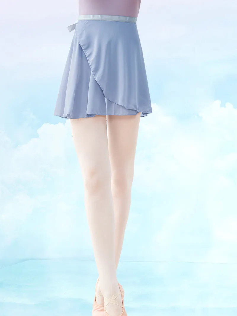 Dance Training Clothes Chiffon Skirt One-piece Hip-Covering Apron Lace-up Short Skirt