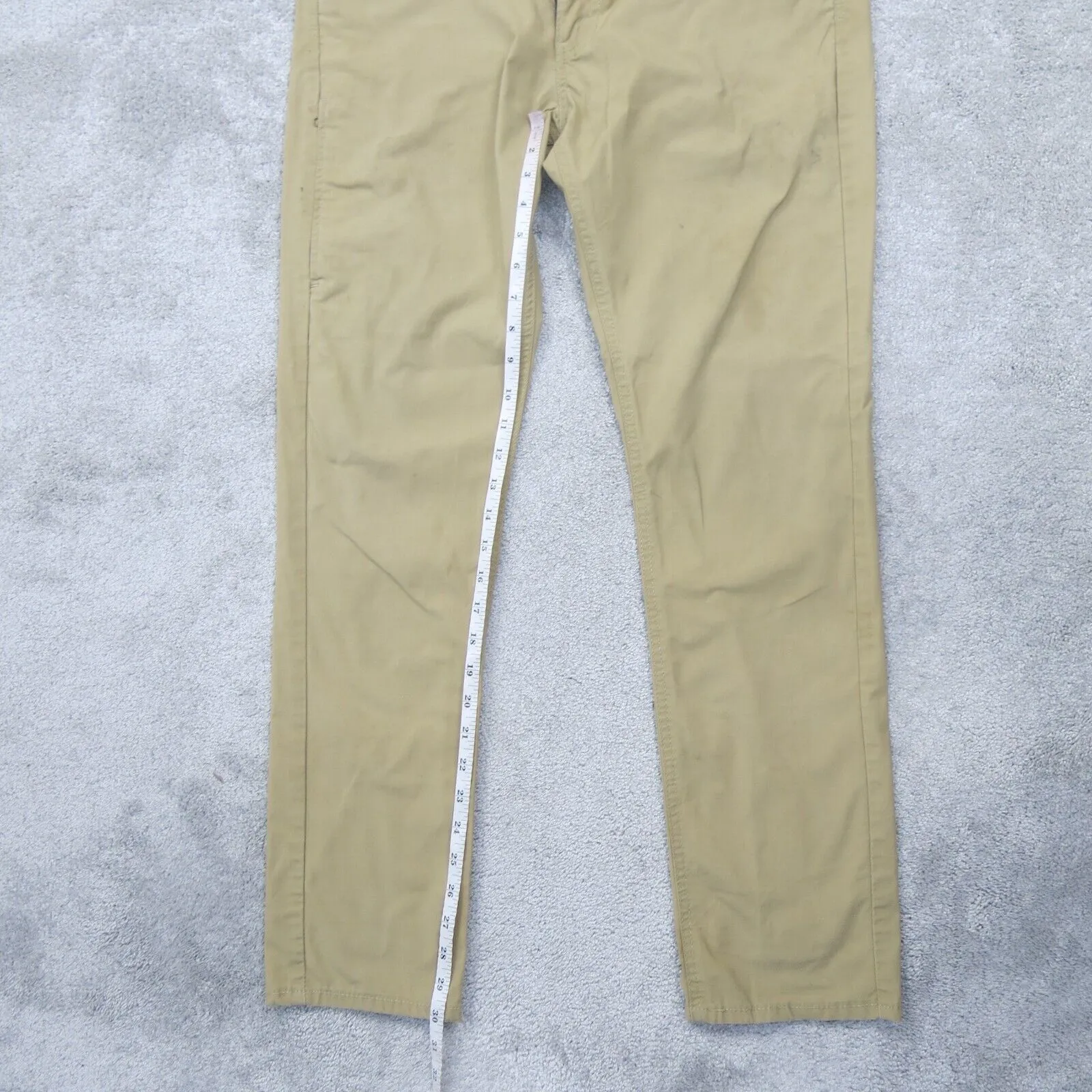 Denizen From Levis Womens 216 Slim Leg Pants Flat Front Khaki Beige SZ W34XL32