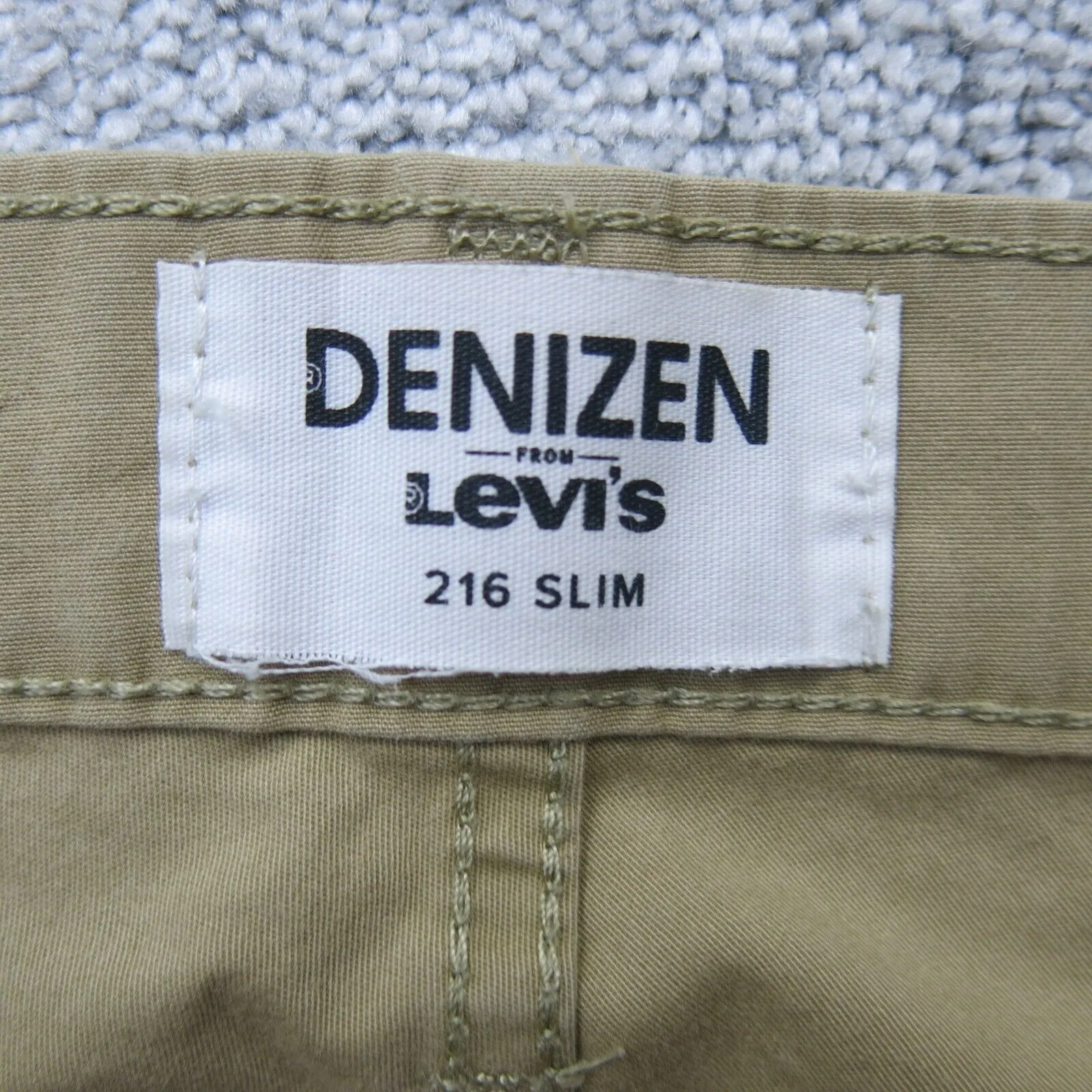 Denizen From Levis Womens 216 Slim Leg Pants Flat Front Khaki Beige SZ W34XL32