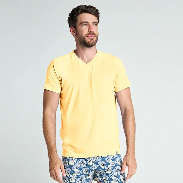 Elance Combed Cotton-Rich V-Neck T-Shirt