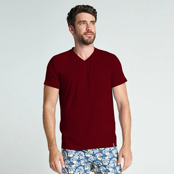 Elance Combed Cotton-Rich V-Neck T-Shirt