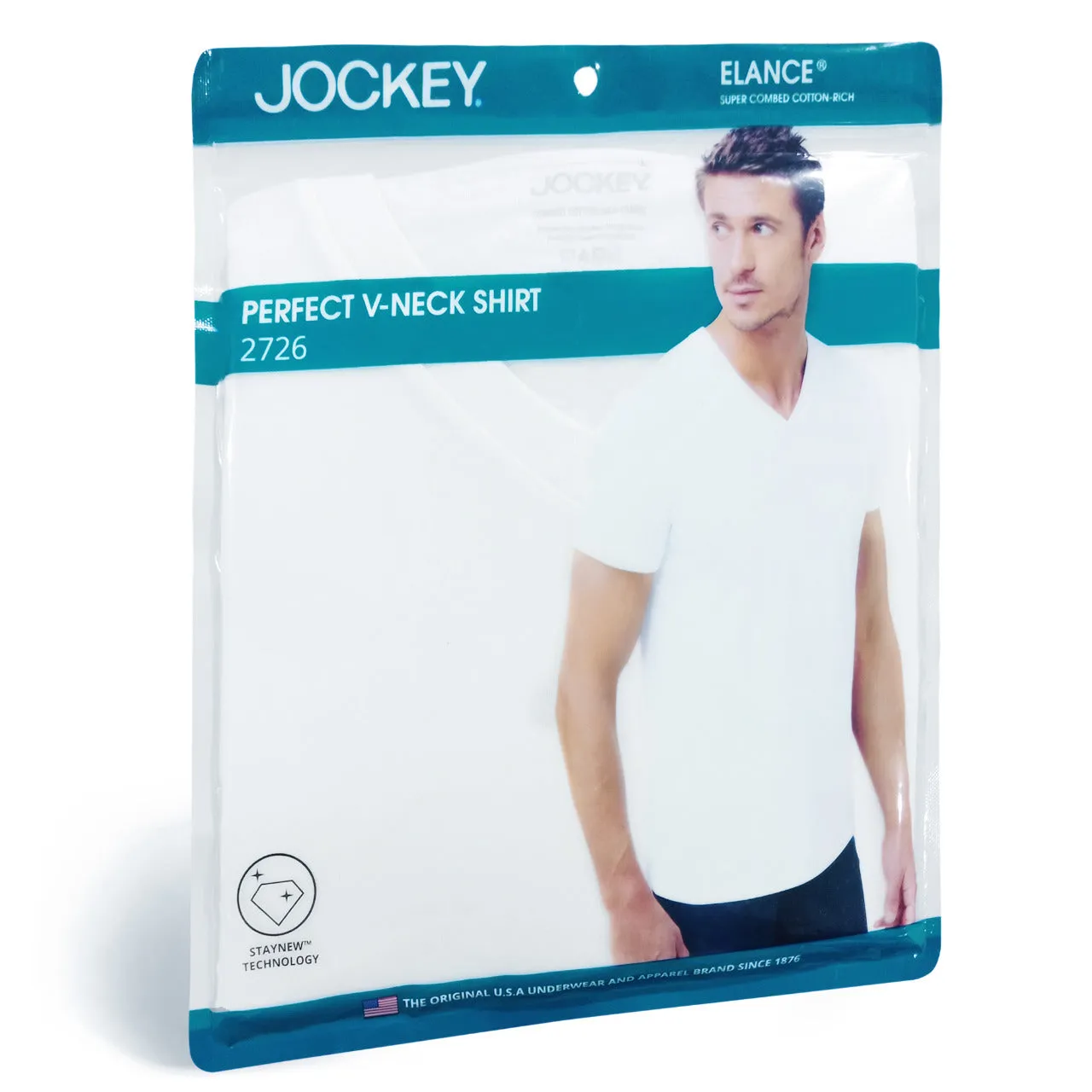 Elance Combed Cotton-Rich V-Neck T-Shirt.