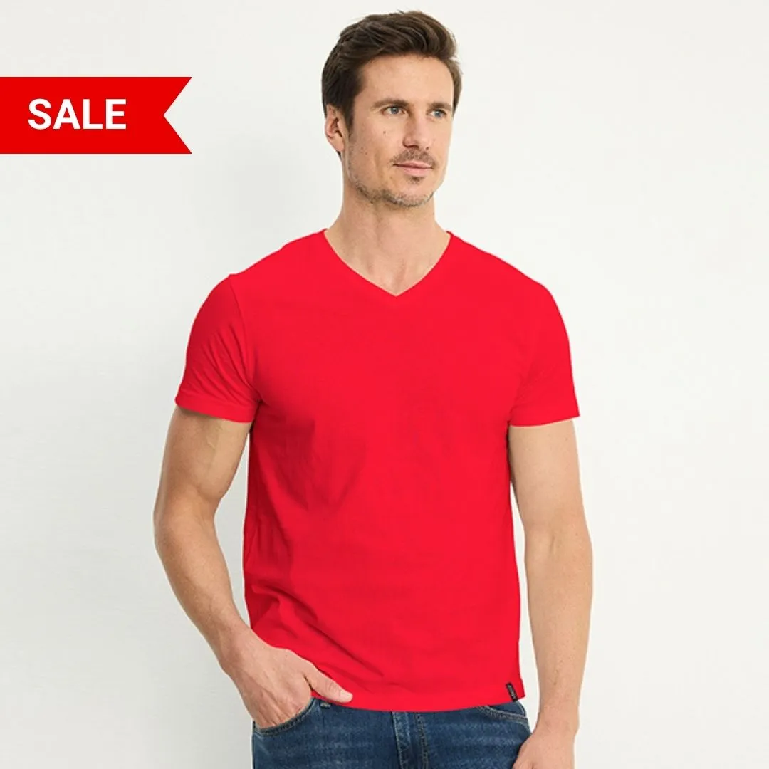 Elance Combed Cotton-Rich V-Neck T-Shirt.