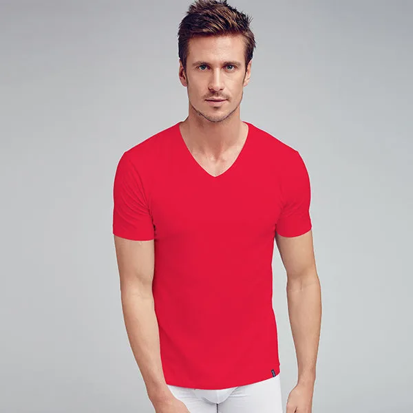 Elance Combed Cotton-Rich V-Neck T-Shirt