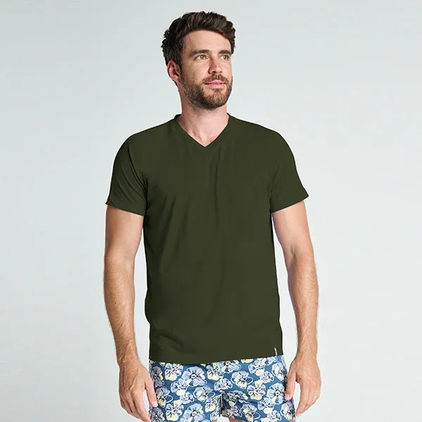 Elance Combed Cotton-Rich V-Neck T-Shirt