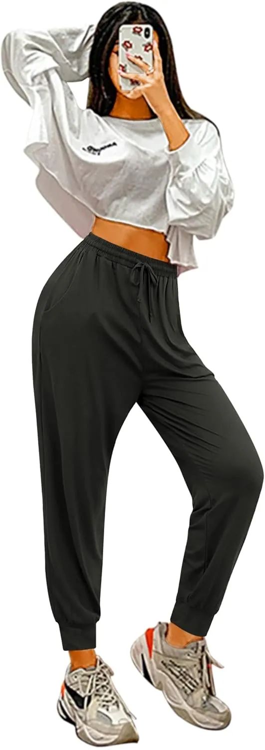 Envlon Womens Yoga Sweatpants Loose Lightweight Workout Joggers Pants Drawstring Comfy Casual Lounge Pants with Pockets