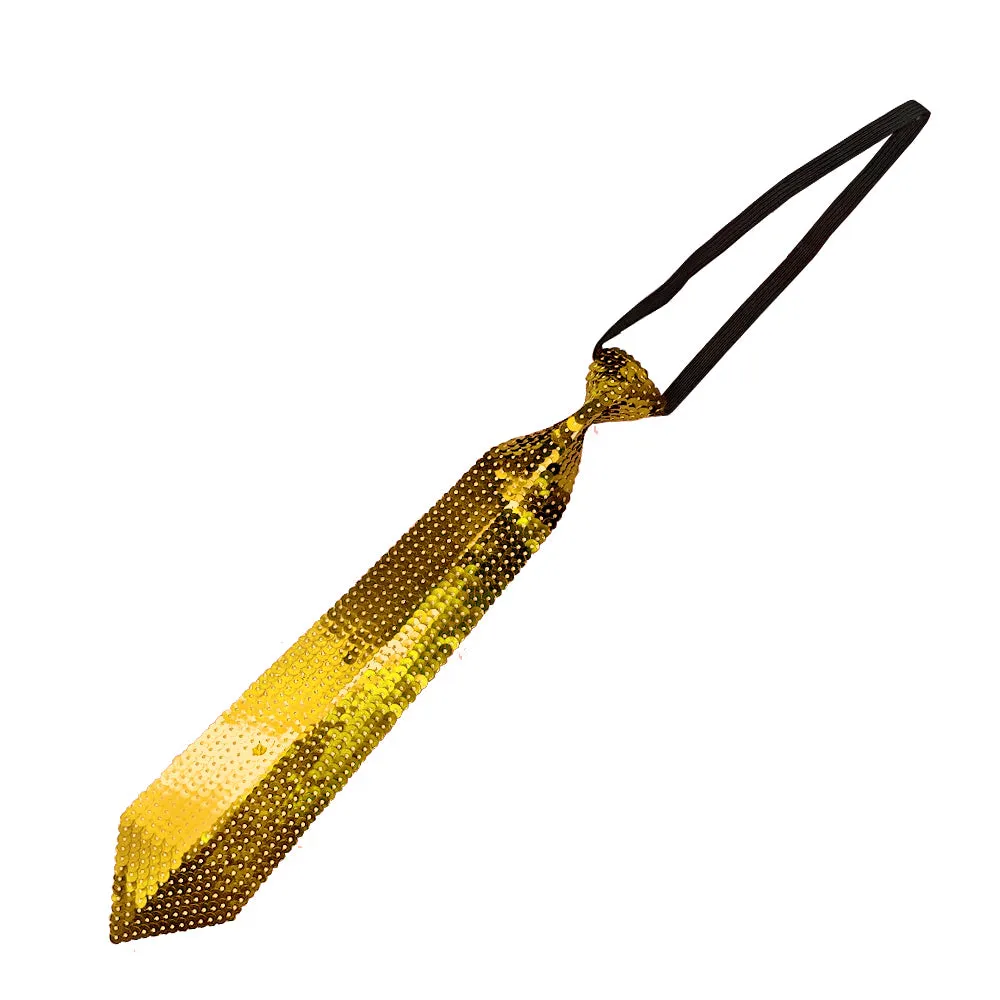 Gold Sequin Neck Tie