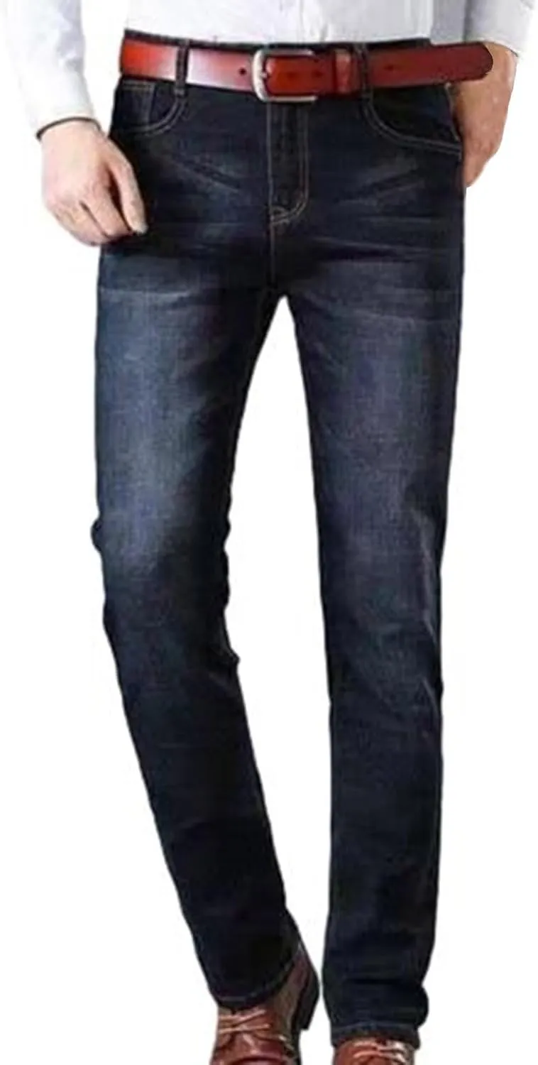 Jeans for Men Slim Fit Lightweight Straight Leg Denim Pants Vintage Washed Stretch Jeans Pants Casual Work Jeans