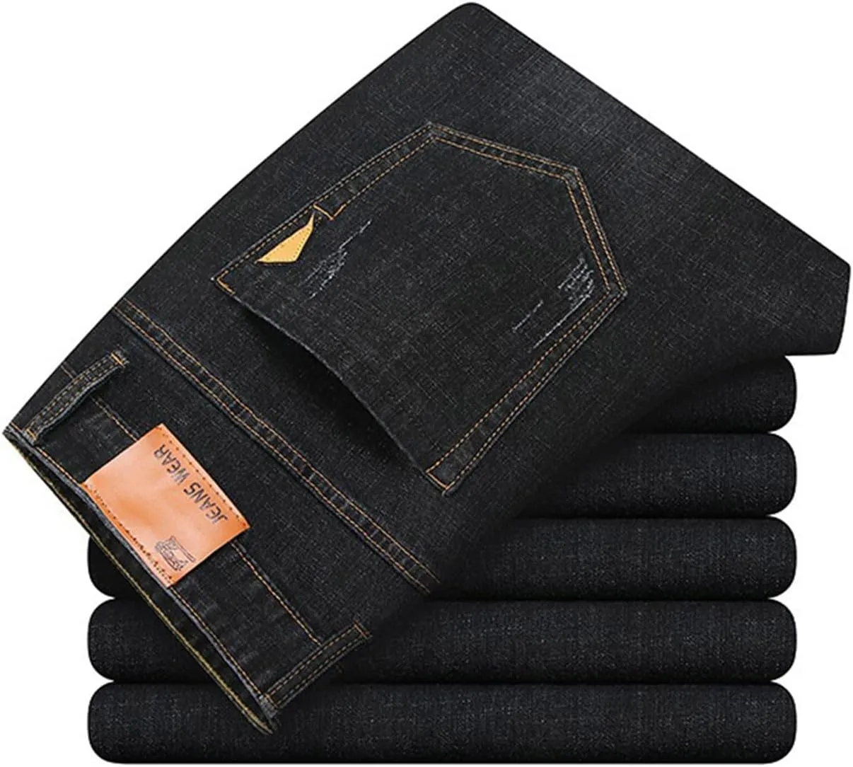 Jeans for Men Slim Fit Lightweight Straight Leg Denim Pants Vintage Washed Stretch Jeans Pants Casual Work Jeans