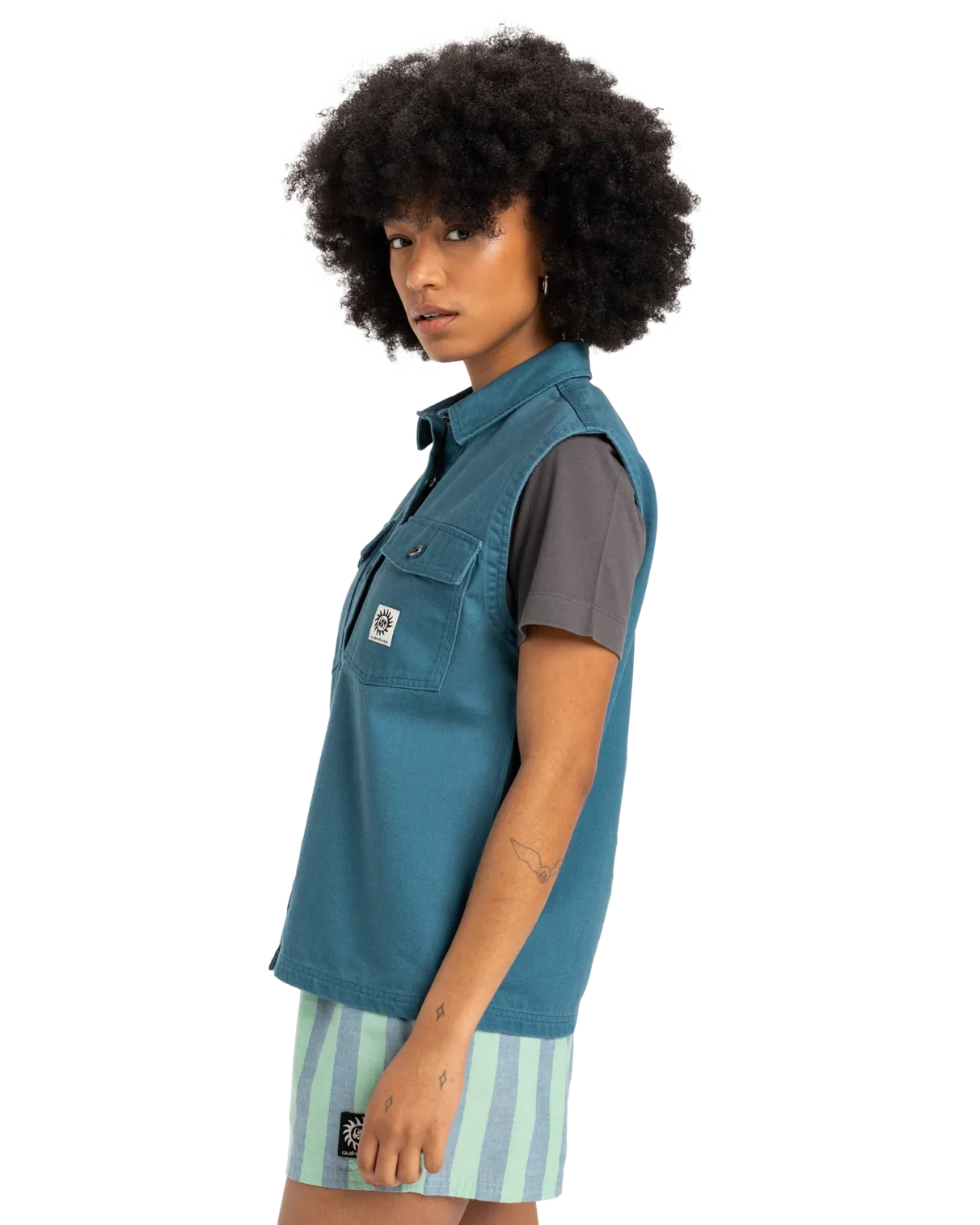 Jolk Sleeveless Shirt in Real Teal