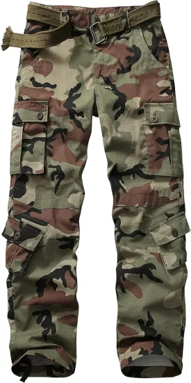 Men's Outdoor Hiking Pants, Tactical Pants Lightweight Casual Work Ripstop Cargo Pants for Men with Pockets
