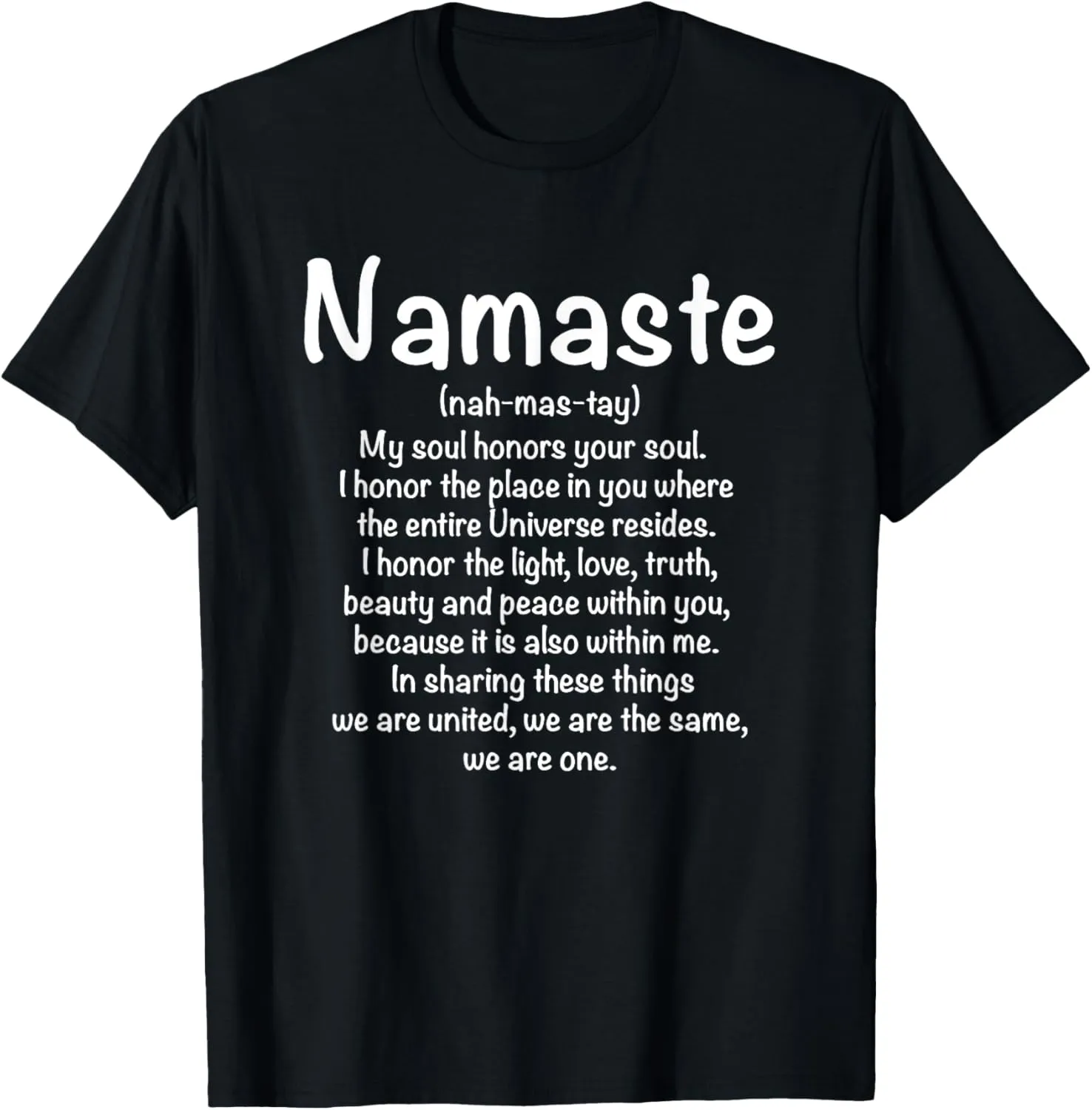 Namaste Definition Yoga Meditation Buddhist Gift T-Shirt T-Shirt