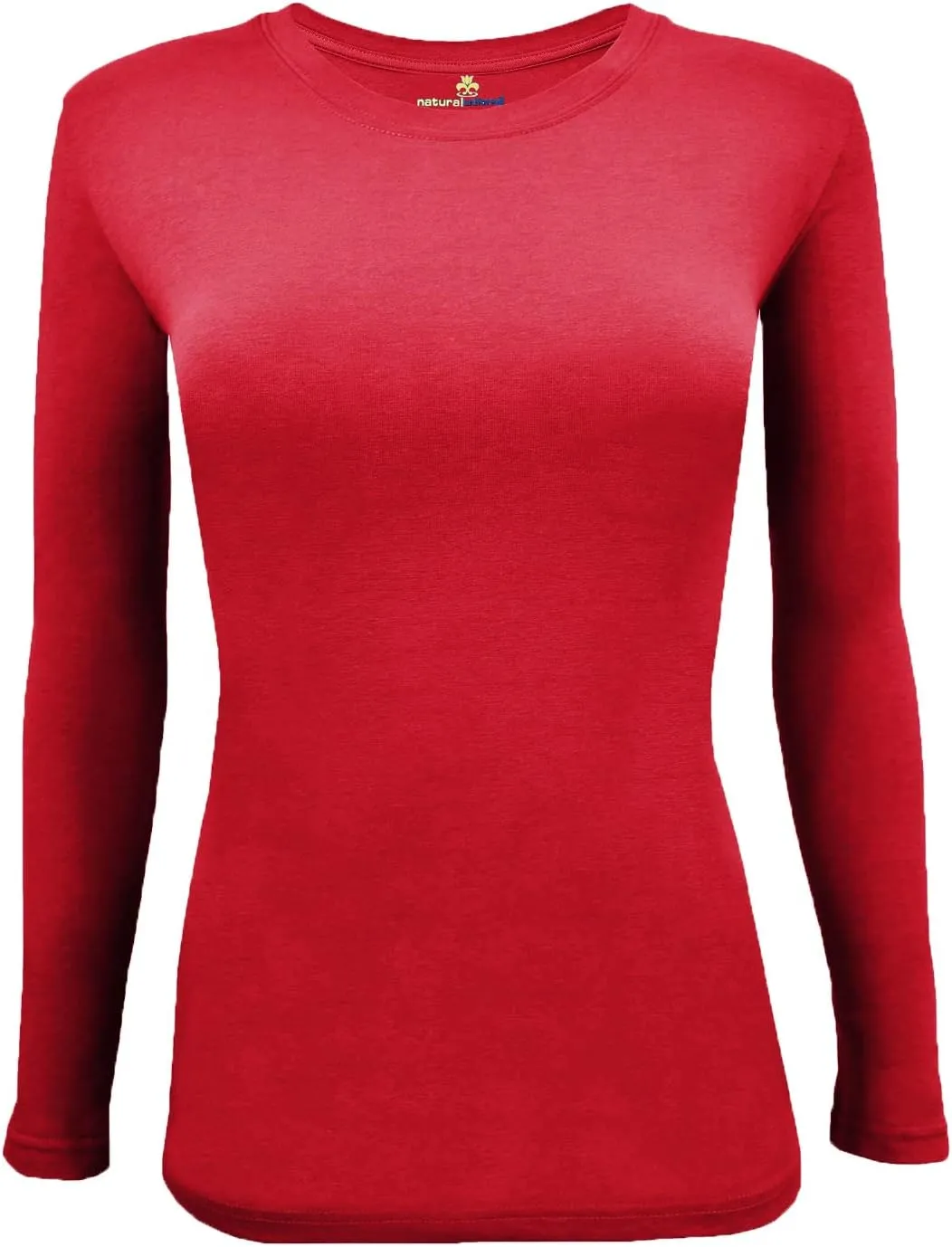 Natural Uniforms Women's Under Scrub Tee Crew Neck Long Sleeve T-Shirt Pack of 3 - Multi Pack of 3