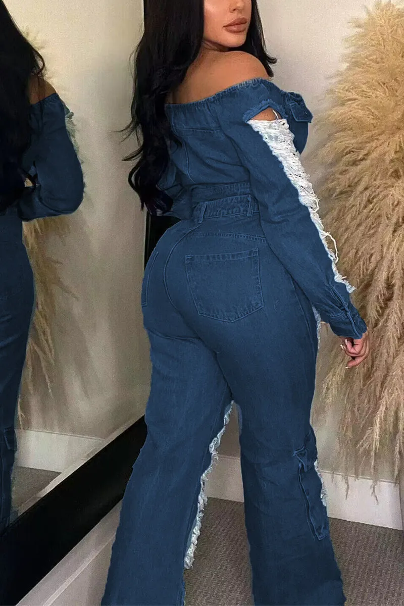 PC932 Distressed Pocket Jeans