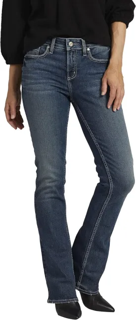 Silver Jeans Co. Women's Suki Mid Rise Curvy Fit Bootcut Jeans