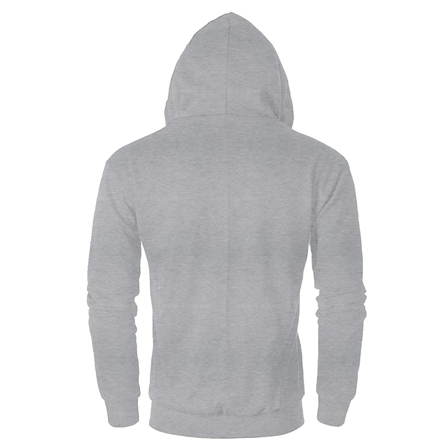 Solid Melange Grey Zipper Hoodies Jacket Sweatshirt For Men By LazyChunks