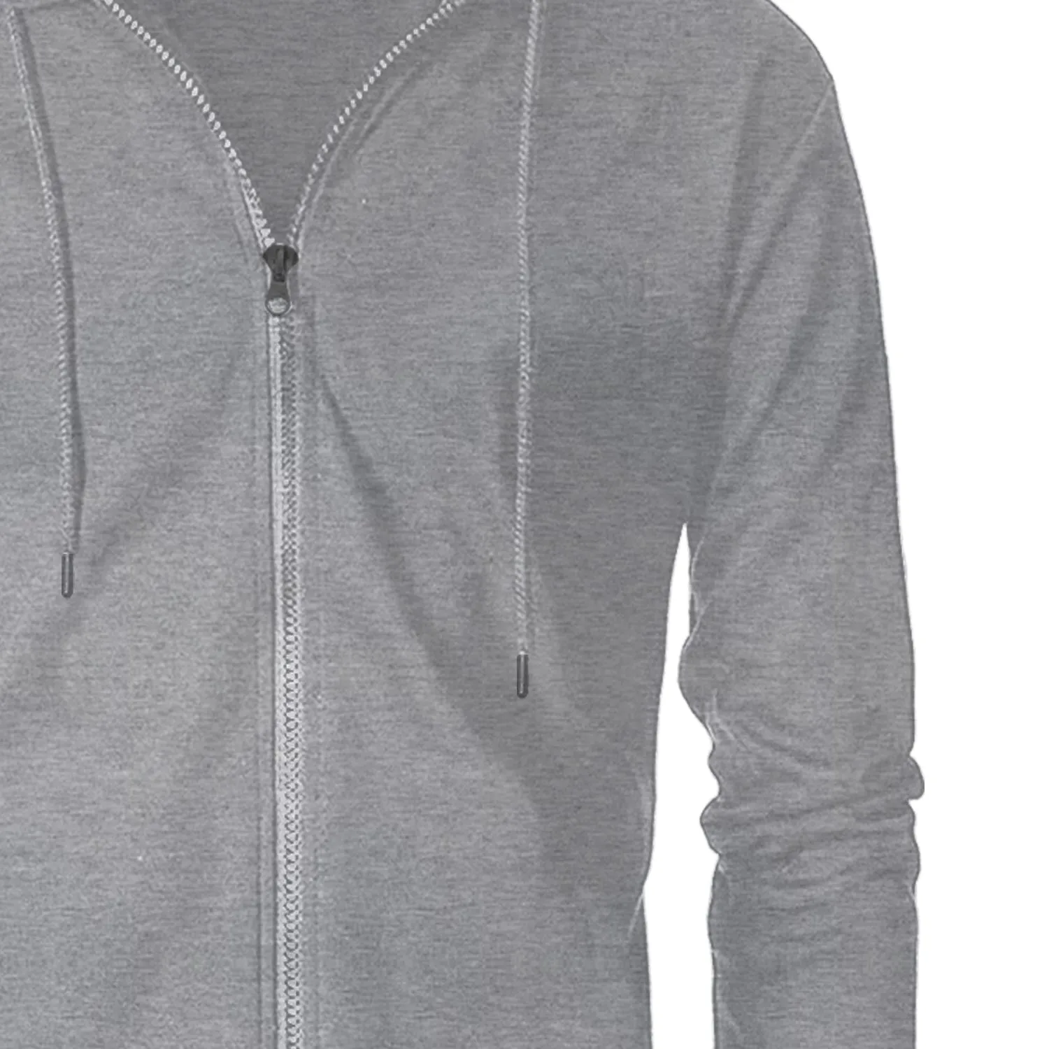 Solid Melange Grey Zipper Hoodies Jacket Sweatshirt For Men By LazyChunks