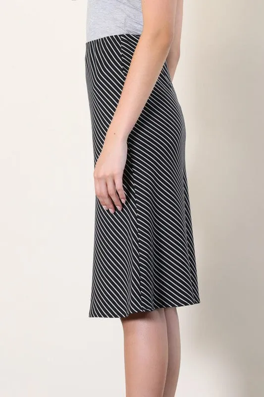 Stripe Pencil Skirt