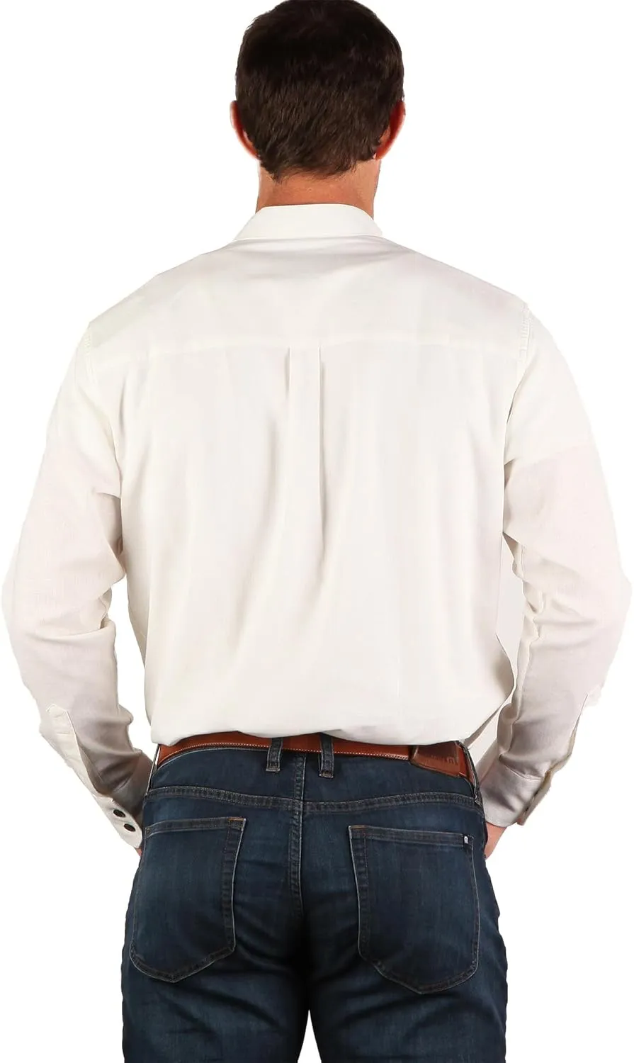 Traditional Irish Grandfather Collarless Shirt, Mens Linen Cotton Lightweight Long-Sleeve Dress Shirt