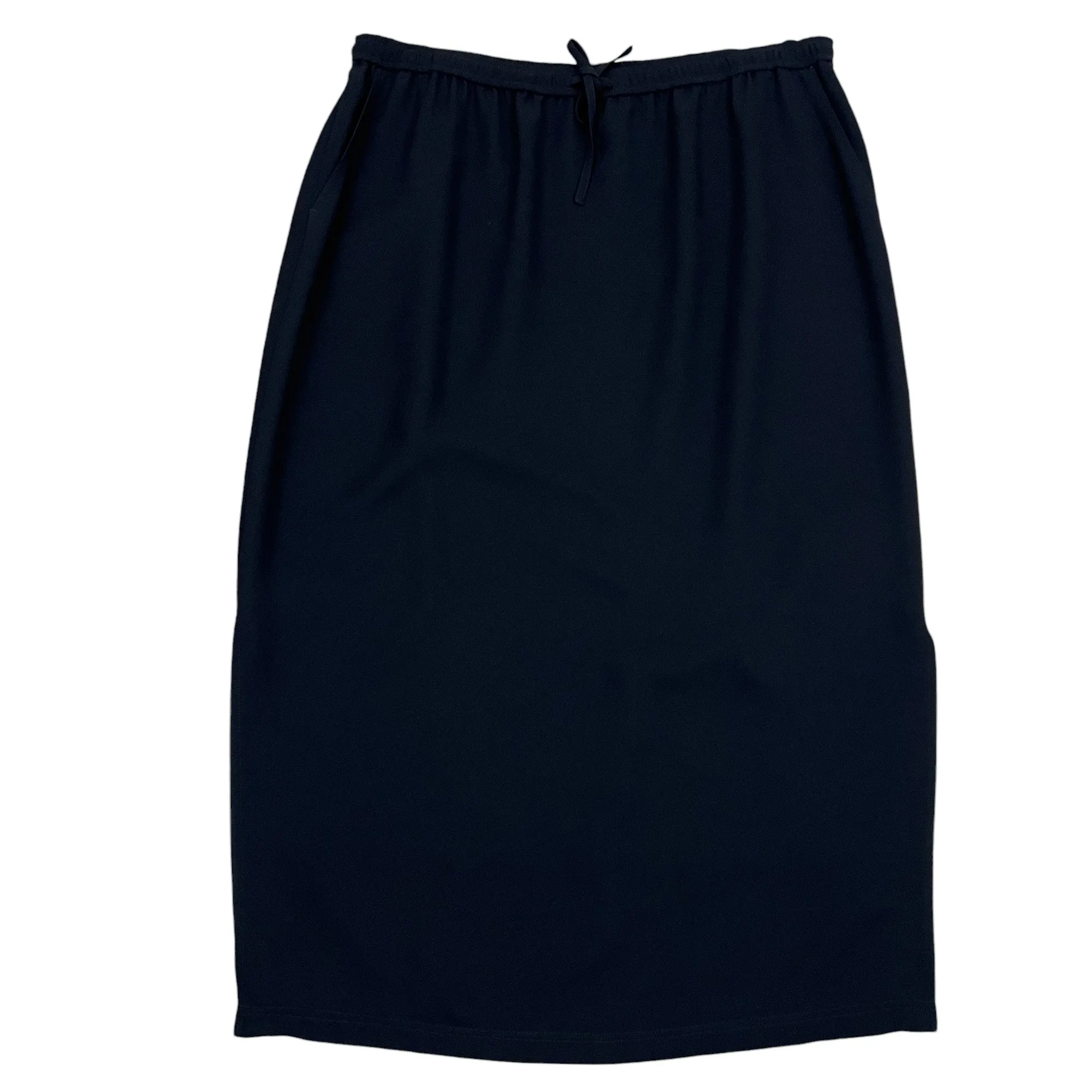 Vintage Black Pencil Skirt Drawstring Waist Size 2X