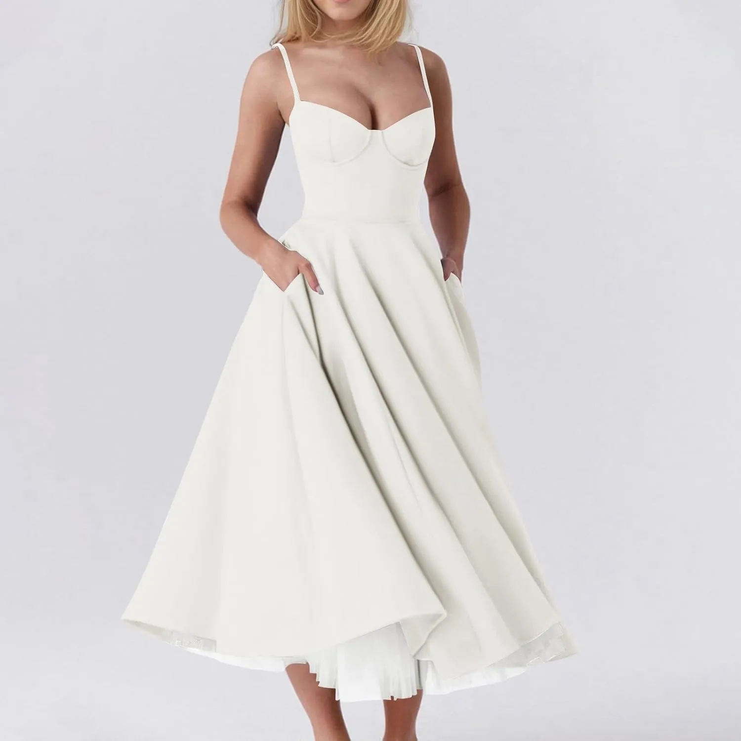 Wedding Guest Dresses for Women Spaghetti Straps Corset Homecoming Floral Cocktail Dress Lace Maxi Prom Dresses